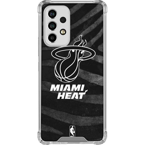 NBA Miami Heat Black Animal Print Galaxy A53 5G Clear Case