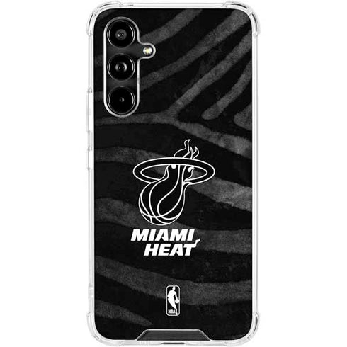 NBA Miami Heat Black Animal Print Galaxy A54 5G Clear Case