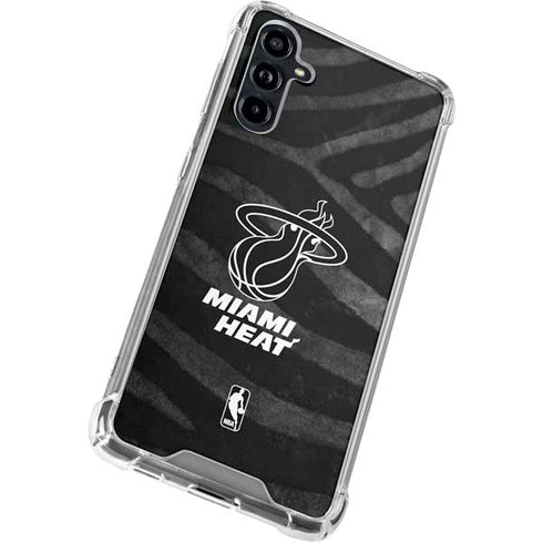 NBA Miami Heat Black Animal Print Galaxy A54 5G Clear Case