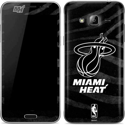 NBA Miami Heat Black Animal Print Galaxy J3 Skin
