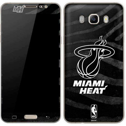 NBA Miami Heat Black Animal Print Galaxy J7 Skin