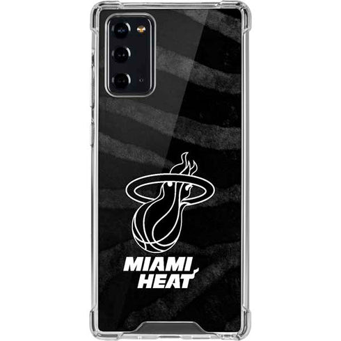 NBA Miami Heat Black Animal Print Galaxy Note20 5G Clear Case