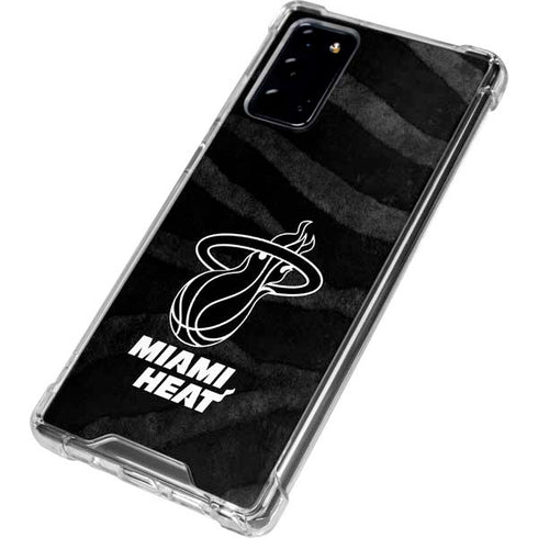 NBA Miami Heat Black Animal Print Galaxy Note20 5G Clear Case
