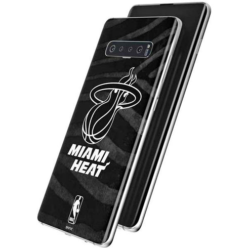 NBA Miami Heat Black Animal Print Galaxy S10 Skin