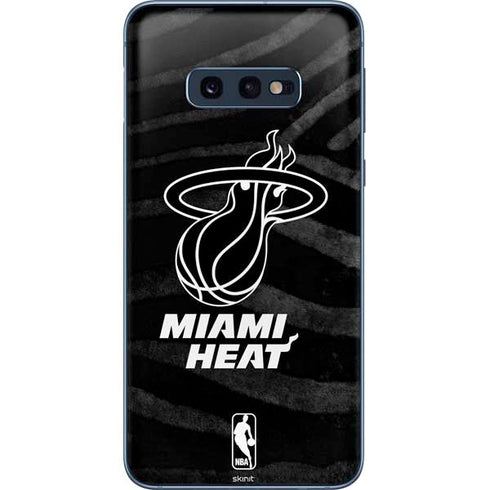 NBA Miami Heat Black Animal Print Galaxy S10e Skin