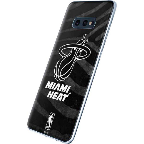 NBA Miami Heat Black Animal Print Galaxy S10e Skin