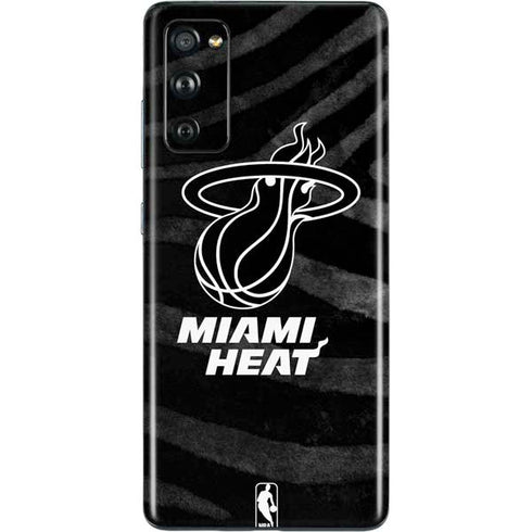 NBA Miami Heat Black Animal Print Galaxy S20 Fan Edition Skin