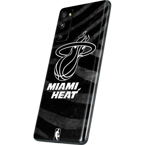 NBA Miami Heat Black Animal Print Galaxy S20 Fan Edition Skin
