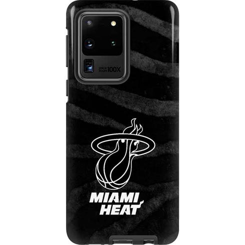 NBA Miami Heat Black Animal Print Galaxy S20 Ultra 5G Pro Case