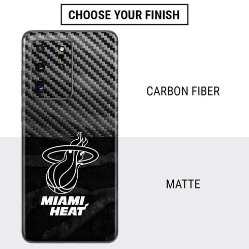 NBA Miami Heat Black Animal Print Galaxy S20 Ultra 5G Skin