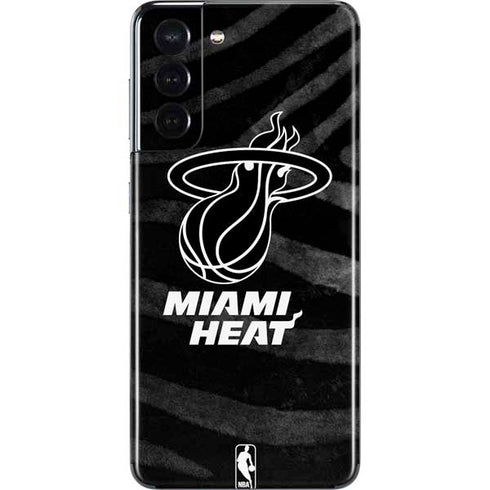 NBA Miami Heat Black Animal Print Galaxy S21 5G Skin