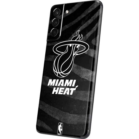 NBA Miami Heat Black Animal Print Galaxy S21 5G Skin