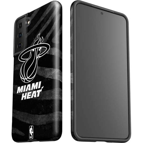 NBA Miami Heat Black Animal Print Galaxy S21 FE Pro Case
