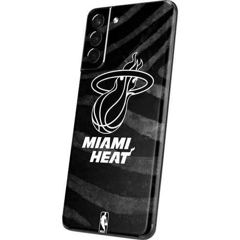 NBA Miami Heat Black Animal Print Galaxy S21 Plus 5G Skin