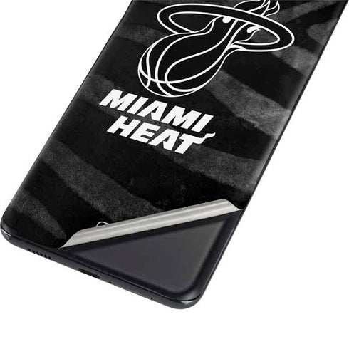 NBA Miami Heat Black Animal Print Galaxy S21 Plus 5G Skin
