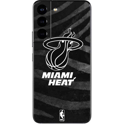 NBA Miami Heat Black Animal Print Galaxy S22 Skin