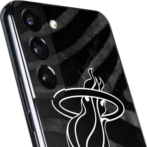 NBA Miami Heat Black Animal Print Galaxy S22 Skin