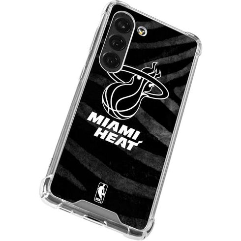NBA Miami Heat Black Animal Print Galaxy S23 Clear Case