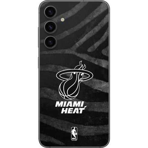 NBA Miami Heat Black Animal Print Galaxy S23 FE Skin