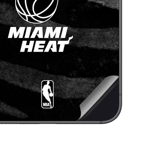 NBA Miami Heat Black Animal Print Galaxy S23 FE Skin