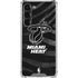 NBA Miami Heat Black Animal Print Galaxy S23 Plus Clear Case