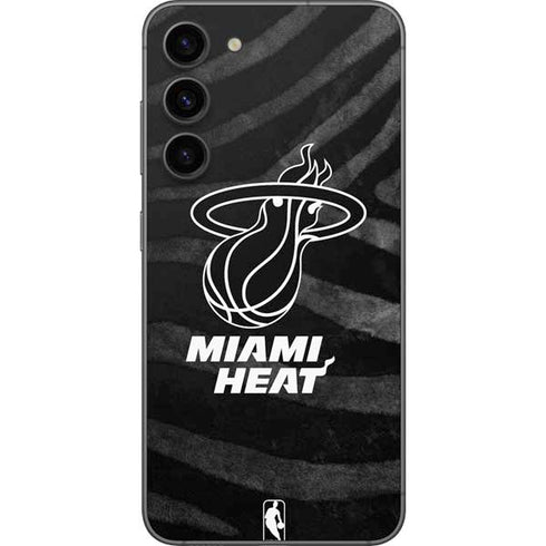 NBA Miami Heat Black Animal Print Galaxy S23 Plus Skin