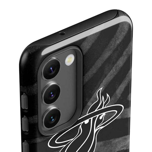 NBA Miami Heat Black Animal Print Galaxy S23 Pro Case