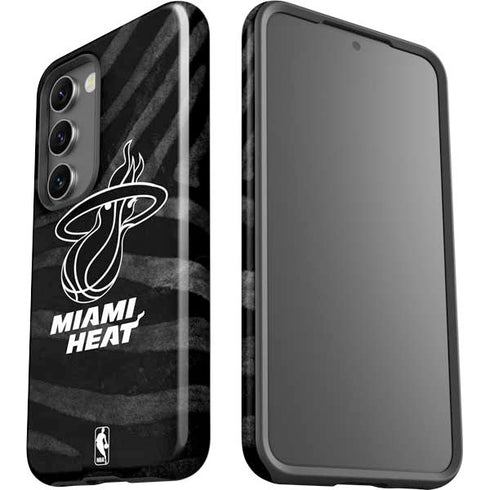 NBA Miami Heat Black Animal Print Galaxy S23 Pro Case