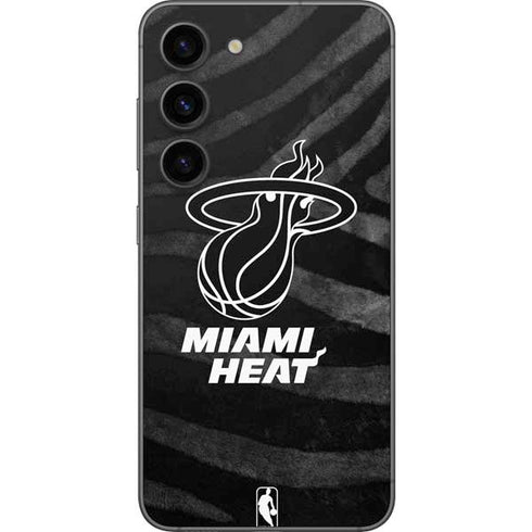 NBA Miami Heat Black Animal Print Galaxy S23 Skin