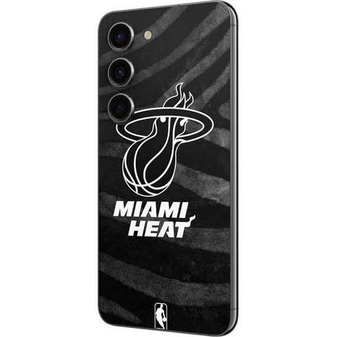 NBA Miami Heat Black Animal Print Galaxy S23 Skin
