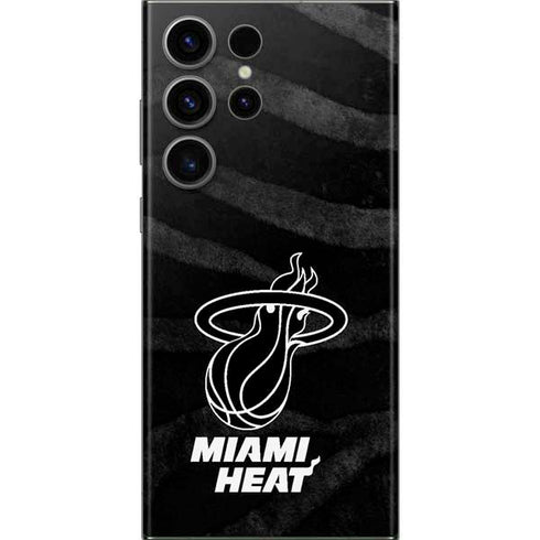NBA Miami Heat Black Animal Print Galaxy S23 Ultra Skin