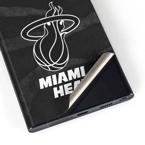 NBA Miami Heat Black Animal Print Galaxy S23 Ultra Skin
