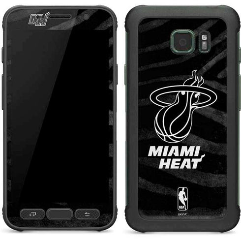 NBA Miami Heat Black Animal Print Galaxy S7 Active Skin