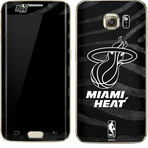 NBA Miami Heat Black Animal Print Galaxy S7 Edge Skin