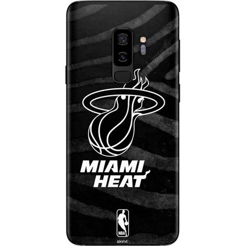 NBA Miami Heat Black Animal Print Galaxy S9 Plus Skin