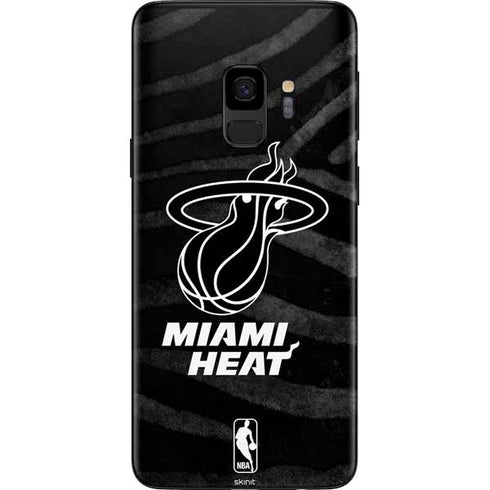 NBA Miami Heat Black Animal Print Galaxy S9 Skin