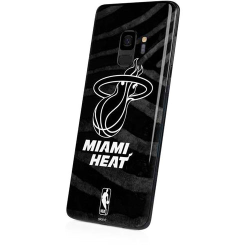 NBA Miami Heat Black Animal Print Galaxy S9 Skin