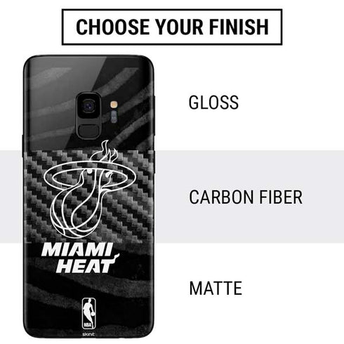 NBA Miami Heat Black Animal Print Galaxy S9 Skin