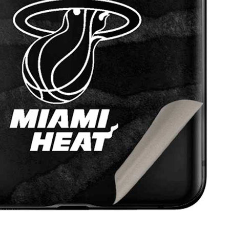 NBA Miami Heat Black Animal Print Galaxy Z Flip Skin