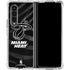 NBA Miami Heat Black Animal Print Galaxy Z Fold4 5G Clear Case