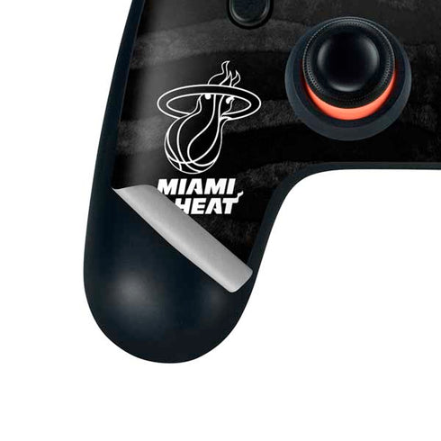 NBA Miami Heat Black Animal Print Google Stadia Controller Skin