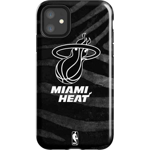 NBA Miami Heat Black Animal Print iPhone 11 Impact Case