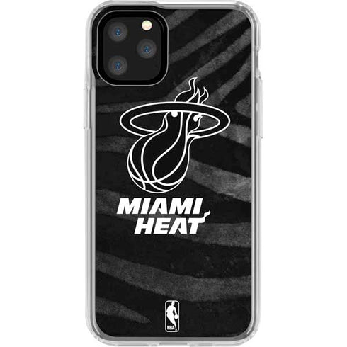 NBA Miami Heat Black Animal Print iPhone 11 Pro Clear Case