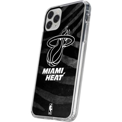 NBA Miami Heat Black Animal Print iPhone 11 Pro Clear Case