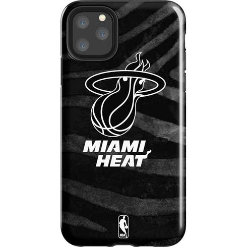 NBA Miami Heat Black Animal Print iPhone 11 Pro Max Impact Case