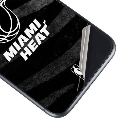 NBA Miami Heat Black Animal Print iPhone 11 Skin