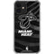 NBA Miami Heat Black Animal Print iPhone 12 Clear Case