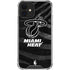 NBA Miami Heat Black Animal Print iPhone 12 Clear Case