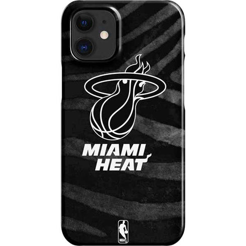 NBA Miami Heat Black Animal Print iPhone 12 Mini Lite Case