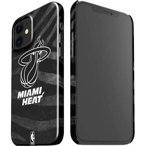 NBA Miami Heat Black Animal Print iPhone 12 Mini Lite Case